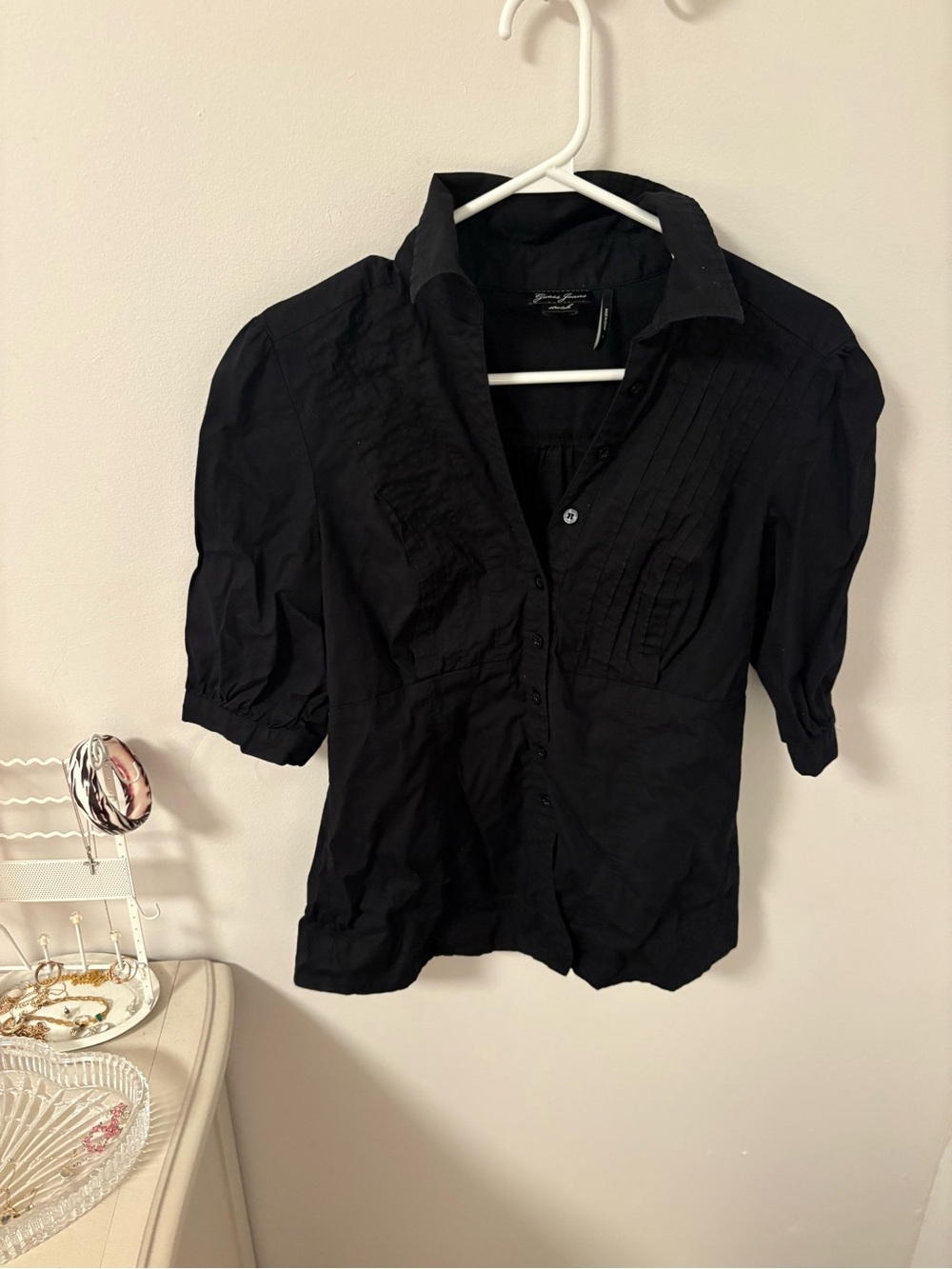 Guess Jeans Black Blouse Shirt